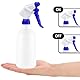 com-four® 3x Sprühflasche - chemiebeständiger Pumpsprüher mit 28/400 Gewinde für Säuren, Kohlenwasserstoffe und Lösungsmittel - Zerstäuberflasche mit verstellbarer Düse - 500 ml (Viton)