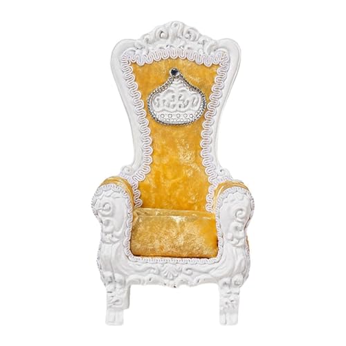 LIXSAZSE �h�[���n�E�X�p�\�t�@�[�~�j�`���A�Ƌ� 112�_�Z�b�g �A�[���`�F�A�t�� ���C�A�E�g DIY �V�[�����f�� 1/12�h�[���n�E�X�p �V���O���h�[���`�F�A���f��, ���F�Ɣ�, 8.5×16cm