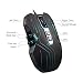 Prunend Gaming Mouse Programmable Wired LED Optical 9 Buttons with 1200/1600/2400/3200 DPI for Pc/Mac/Notebook(Black)