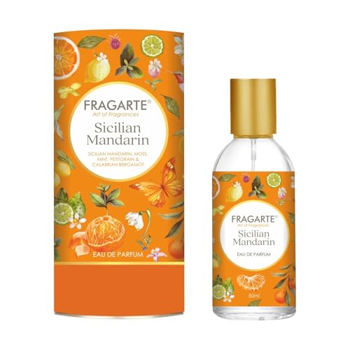 Image of Sicilian Mandarin Eau de Parfum for Men & Women - Bright Citrus Perfume with Fresh Mandarin Orange Notes - Long Lasting Refreshing Fragrance Spray - 50 ml