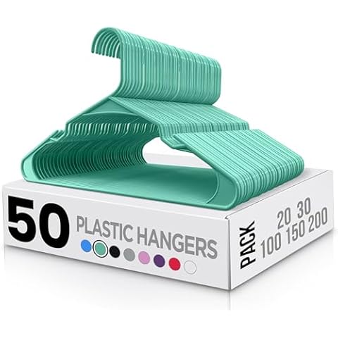 Utopia Home 50-Pack Durable Plastic Hangers Cover