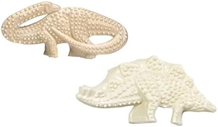 NB Durable Dental Dinosaur Textured Dog Chew Toy Stagosaurus Brontosaurus Set of 2 (One -Two Pack)