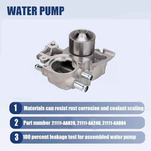 Image of AUCERAMIC TKF004 Engine Timing Belt Kit with Water Pump Compatible with Subaru Impreza Wrx Sti Forester Legacy Outback 2.0L 2.5L Turbo H4 DOHC Replace#TCKWP328