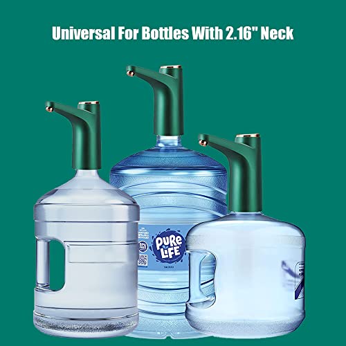 Water Bottle Pump for 5 Gallon Water Bottle Dispenser Pump SystemUSB Charging Automatic Drinking Water Pump Portable Electric Water Dispenser (Green) - Image 5