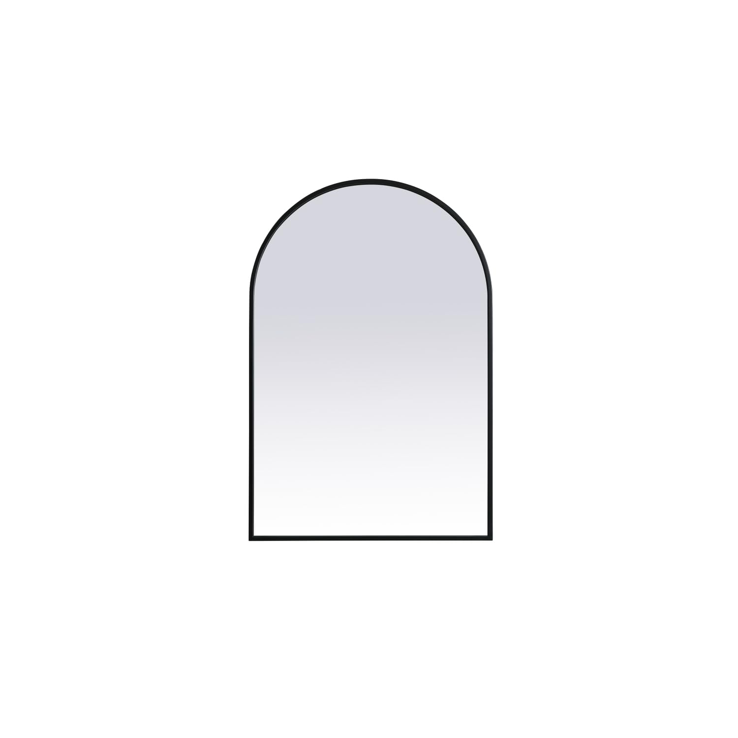 Elegant Decor Ayra 24x36 Arch Modern MDF Wood/Iron Mirror in Black