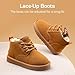 DREAM PAIRS Toddler Boots Kids Boys Girls Winter Zipper Warm Faux Fur FuzzyGo Kid's Cozy Walking Ankle Boots,Size 11 Little Kid,Chestnut,SDSB2406K