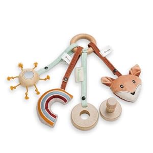 hauck Play Catching S, Fox - Baby Aktivitätsring ab Geburt Kompatibel mit Play Tray Spielbrett für Alpha+, Beta+ & Arketa Holzhochstuhl, Kinderwagen Spielzeug Fördert Auge Hand Koordination