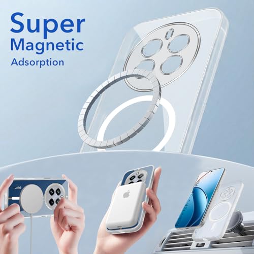 Image of Jkobi Lifetime Anti-Yellow MagSafe Compatible Clear Back Cover Case for Realme 12 Pro Plus | Realme 12 Pro (Sleek Hard Crystal | Shockproof and Camera Protection)