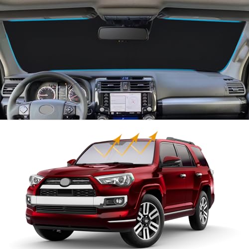 JDMCAR Windshield Sun Shade Compatible with Toyota 4Runner Accessories 2010-2024, Foldable Front Sun...