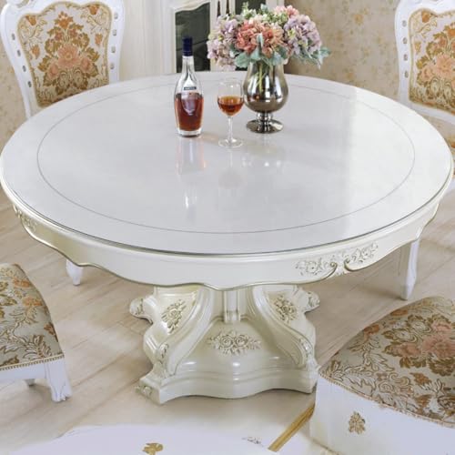 QDMHA Protector de Mesa Transparente, tapete de Escritorio de PVC Resistente al Agua y a los arañazos, Cubierta térmica para Comedor, Oficina y Cocina, Ideal para Proteger Superficies