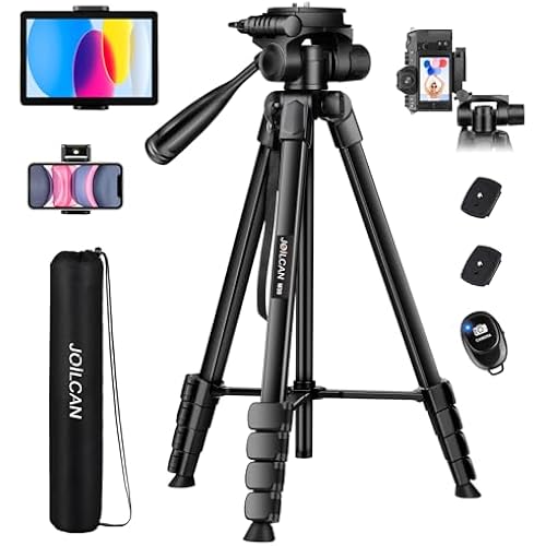 JOILCAN Camera Tripod, 68" Tablet Tripod Stand for Phone Camera