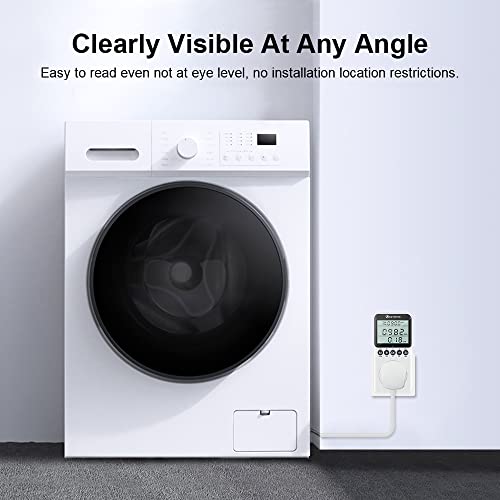 Ketotek Watt Meter Power Meter Plug Electricity Usage Monitor For Home, Energy Monitor With Lcd Display, Kilowatt Meter Socket Outlet, Voltage Amps Power Consumption Meter, Overload Protection #TOP5