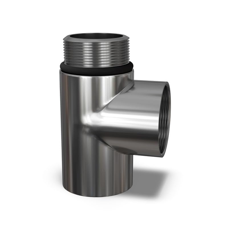 UK RADIATORS - Talus Chrome Radiator T-Piece 1/2 BSP - Convenient Plumbing Connection - Enhance Radiator Functionality - Easy Installation - Durable Construction - Reliable and Leak-Free Solution