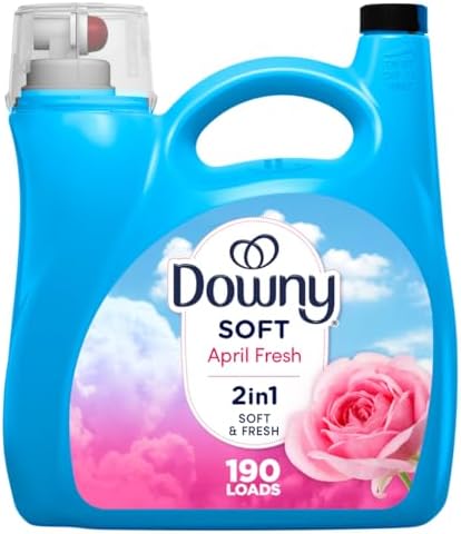Downy Fabric Softener Liquid, April Fresh Scent, 140 fl oz, 190 Loads, HE Compatible, Downy Fabric Softener, Liquid Fabric Softener, Laundry