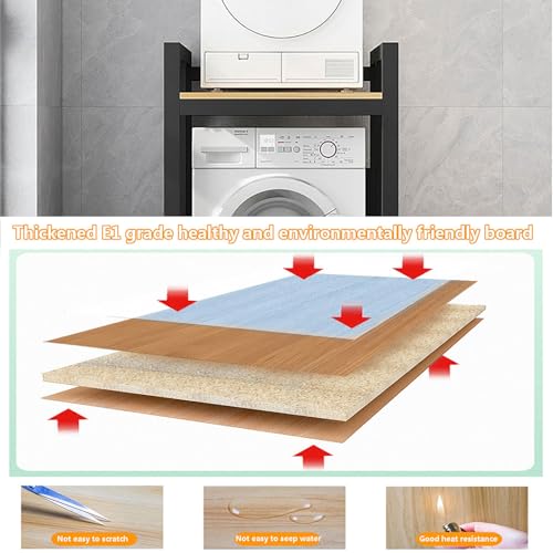 Washer Dryer Stand Stacking Kits, Washing Machine Shelves, 3 Height Adjustable, Load Capacity 350kg, For Bathroom Kitchen Balcony Laundry Room - Image 2