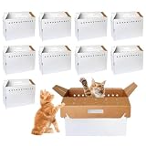 Disposable Corrugated Cardboard Pet Carrier Box,17.5' L x12.25 H x8.75 W
