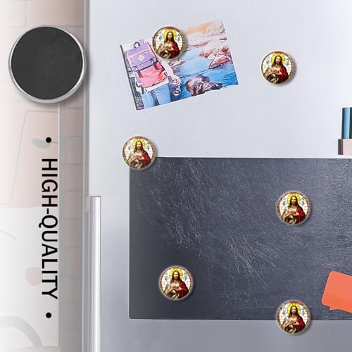 Imanes de nevera de cristal redondos x6 miniatura 5