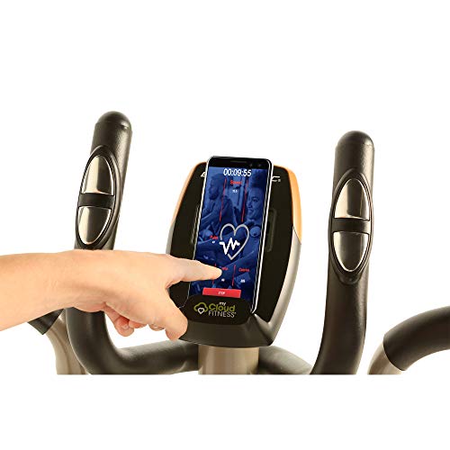 EXERPEUTIC 2000XL Bluetooth Smart Cloud Fitness High Capacity Elliptical Trainer with Goal Setting and Free App