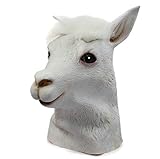 Gmasking Natural Latex Alpaca Head Halloween Costume Mask