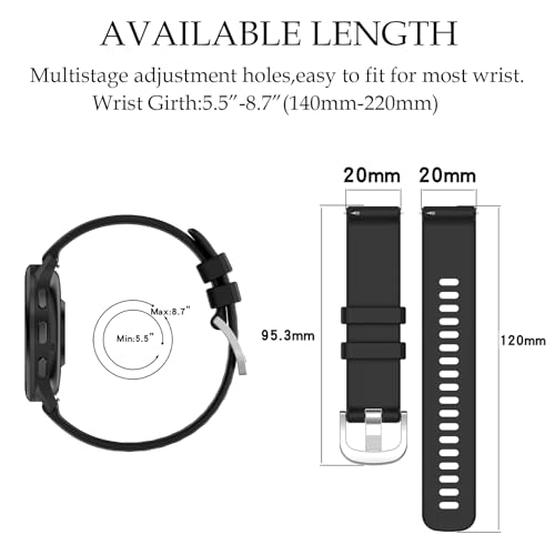Correas compatibles para Garmin Vívoactive 6 silicona suave miniatura 3