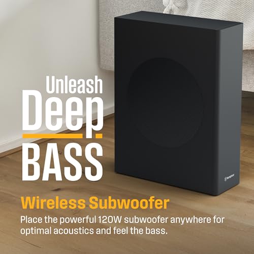 Image of Westinghouse 5.1.2 Soundbar w /Wireless Subwoofer, 400W Max Output Surround Sound w /Dolby Atmos & Dolby Digital Plus, Home Theater Audio, HDMI /eArc, Bluetooth, Roku TV Ready