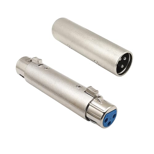 iYueMps 3 Pin XLR Adapter 1 Set XLR Gender Changer 3Pin XLR Male to Male Adapter XLR Female to Female Adapter for Audio Microphone