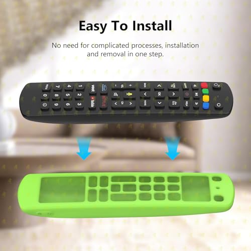 Image of RAYA Silicone Cover Compatible with Jio Tv Set Top Box Remote Protective Case with Lanyard [ Remote NOT Included ] (Green)
