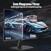 Z-Edge 27 inch 180Hz 165Hz Gaming Monitor, FHD 1080p, MPRT 1ms, IPS Monitor Gaming, 300nits, 16.7M Colors, 120% sRGB, UG27F Frameless Bezel, DP x1, HDMI x1