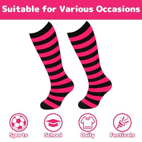 Image of Olreco 1 Pack Toddler Kids Youth Soccer Socks Girls Boys Baseball Socks Youth Knee High Softball Football Accessories Cotton
