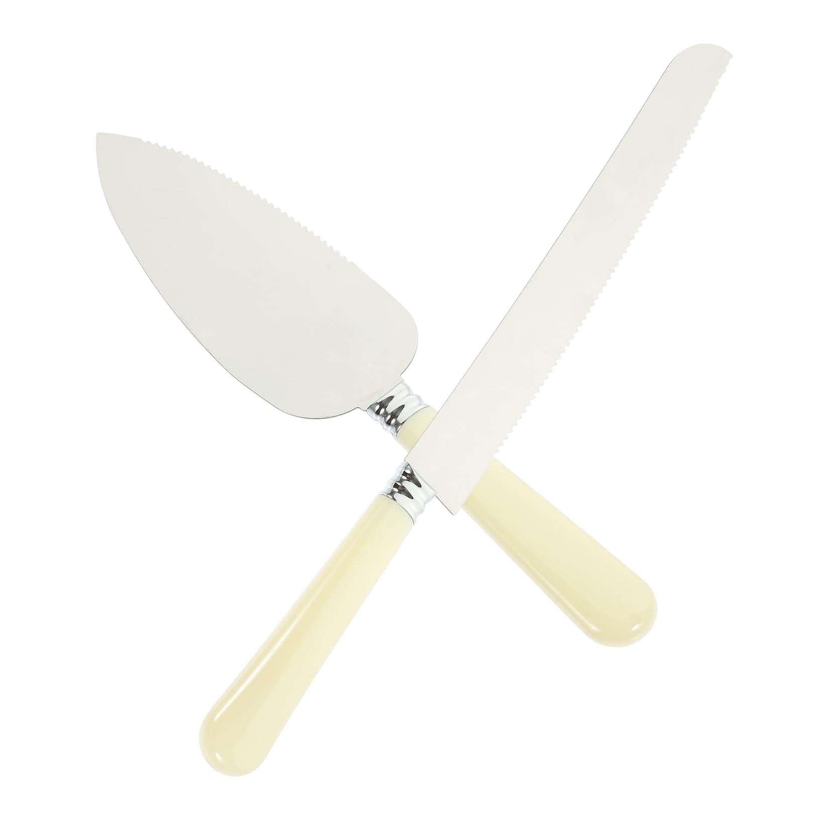 Unomor 2Pcs Cake Cutters Serrated Bread Shovels Simple Sandwich Cutters Pink for Easy Baking and Serving