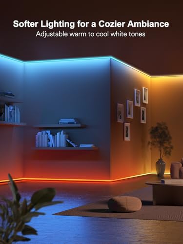 Smart-LED-Strip-Lights-RGBAI-LED-Strip-Lights-Work-with-Alexa-Smart-Color-Segmented-Control-Cool-and-Warm-White-Light-LED-Strip-Lights-with-Covers-for-Skirting-Lines-Home-Decor-164ft
