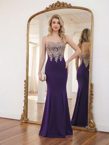 Image of BABYONLINE D.R.E.S.S. Formal Dresses for Women Bodycon Mermaid Appliques Lace Elegant Prom Dress XIN262