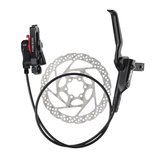 BOLANY Disc Brake Sets Oil Hydraulic MTB Bike Aluminum Alloy Left Front 800mm Right Rear 1400mm Brake Levers with is/PM Adapter Fit MTB Fat Bike E-Bike