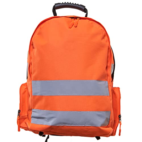 Mochila de trabajo Hi Vis Viz | Alta visibilidad de seguridad ligera reflectante correa bolsa | Mochila de alta visibilidad para ciclismo, senderismo, caminar, deportes, impermeable, clásica mochila