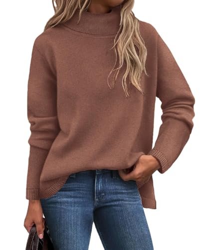 Image of TIYOMI Plus Size Sweater Tops for Women Turtleneck Warm Pullover XL-5XL