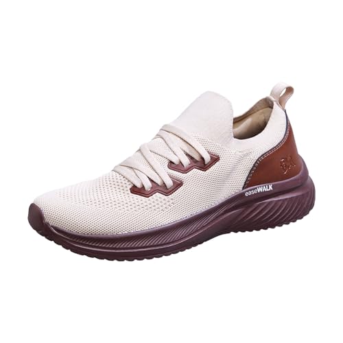 Image of Neeman's Ease Walk Snug Sneakers for Men | Breathable Knit, Stretchable Fit & Cushioned Comfort for Everyday Walking