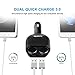Rocketek Cigarette Lighter Splitter Dual USB Quick Charge 3.0 Car Charger Adapter with 2 Way Car Outlet Splitter Adapter, 90W 12V/24V DC Outlet 2-Socket Car Cigarette Lighter DC Splitter for Car