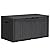 Greesum 100 & 31 Gallon Black Resin Lockable Deck Boxes for Outdoor Storage
