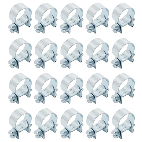 Image of 20PCS 9 /16 inch-5 /8 inch Small Hose Clamps,Adjustable Fuel Line Clamp for OD 5 /8 Heater Hose Radiator Fuel Water Line,Universal Multi-Purpose Radiator Hose Clamps Pipe Clamp Car Accessories (14-16mm)