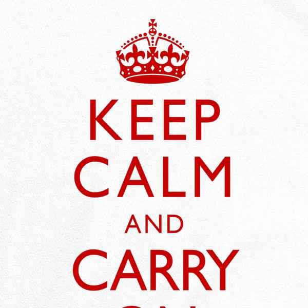 Pop Threads Keep Calm And Carry On Motivational Retro Vintage Infant Baby Boy Girl Bodysuit2