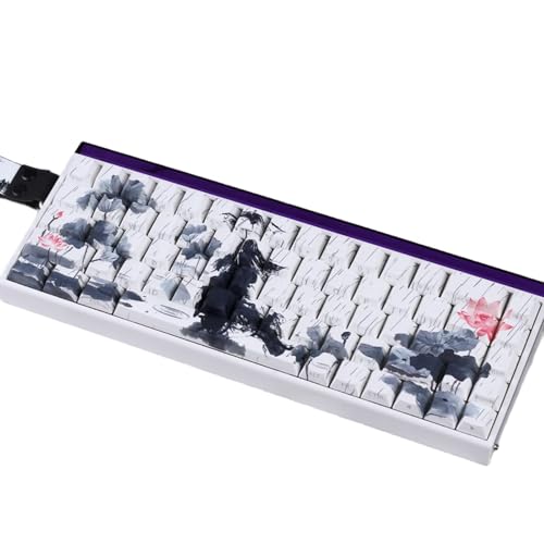 Touches haut de gamme pour clavier mécanique motif fleur de pluie premium au design soigné