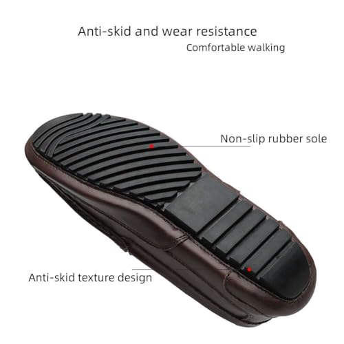 Men's Loafers Leather Slip On Soft Boat Shoes Outdoor Lightweight Walking Driving Shoes2