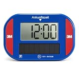 kaiser24 Disco orario digitale per auto con solare e batteria, disco orario elettronico automatico, omologato KBA E1, display LCD, conforme al codice della strada tedesco, ora estiva/inverno