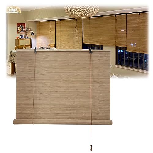 Anti-Uv Persianas Enrollables De Bambú 50x180, Aislante Estores De Bambú, 90x200, Privacidad Persianas De Bambú 150x300, Prueba De Polvo Tabique, Para Patio/Jardín/Ventana/Puerta/Cocina ( Size : 100x1
