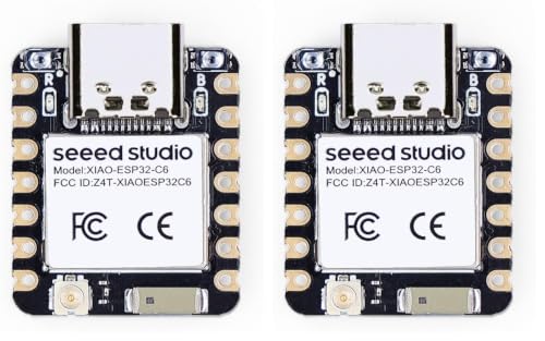 Image of Seeed Studio XIAO ESP32C6-2.4 GHz WiFi 6, Bluetooth 5.3, Zigbee, Thread (802.15.4), ESP Rain Maker, AWS IoT, Support Microsoft Azure, Smart Home (Pack of 2)