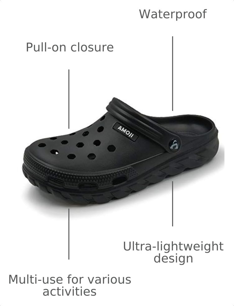 Image of Amoji Unisex Garden Clogs Gardening Shoes AA1521 | Unisex Slip on, Lightweight, Comfortable, Beach, Shower, Pool, Casual Walking
