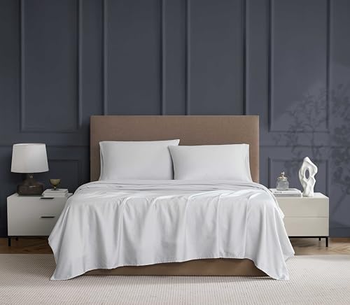 Linen Closet Luxury Cotton 600 Thread Count Performance Cotton 4-Piece Sheet Set, King, Cool Grey by Linen Closet - Used condition - US$37.77