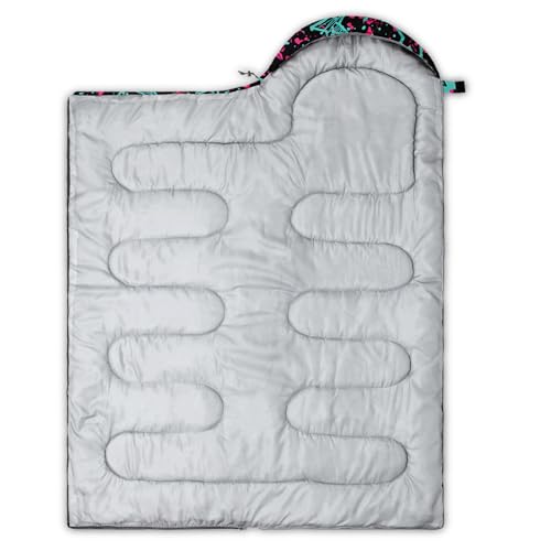 Image of QOOMO Axolotl Cute Camping Sleeping Bags,3 Season Warm & Cool Weather,Lightweight,Waterproof Sleeping Bags for Adults & Kids,Traveling,and Outdoors