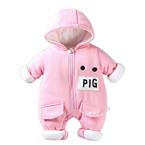 Vêtement de coton chaud bébé climb rose pour affronter l'hiver