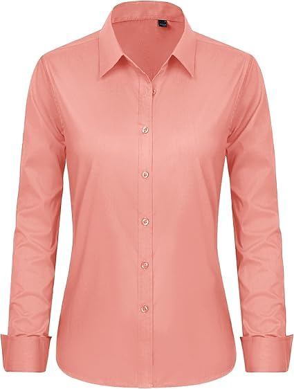 Image of Women's Solid Full Sleeve Rayon Shirt - Regular Fit, Lightweight, Office & Casual Wear Blouse